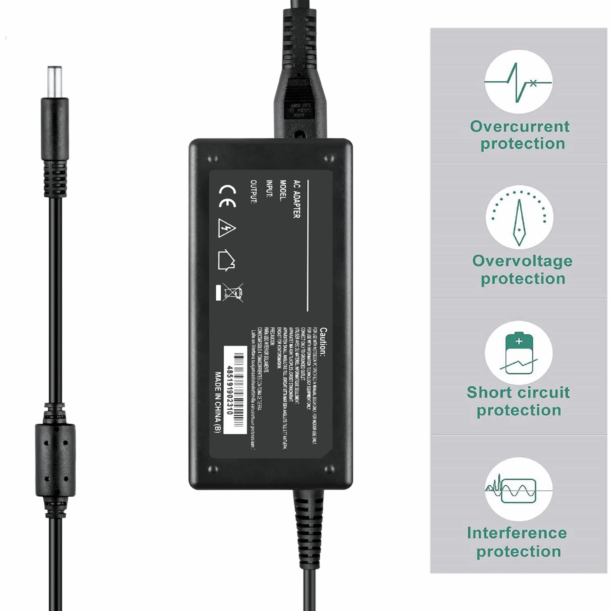 Dysead AC/DC Adapter Compatible with HP Pavilion 23BW 23" IPS LED Backlit Monitor C3Z93AA#ABA Power