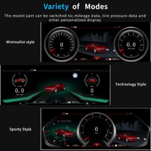 Car LCD Dashboard 12.3in Multimedia Screen Meter for Maserati GranTurismo 2004-2012 Digital Dash Cluster Monitor Accessories