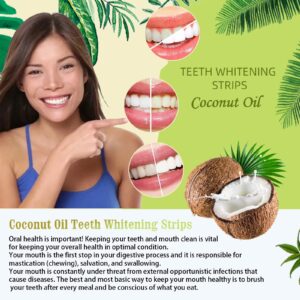 Teeth Whitening Strip, Professional Teeth Whitening Strips - Coconut Flavor, Fast Remove Smoking, Clean Yellow Teeth Stain, Reduced Sensitivity New Formula Oral Care Whitening Strips