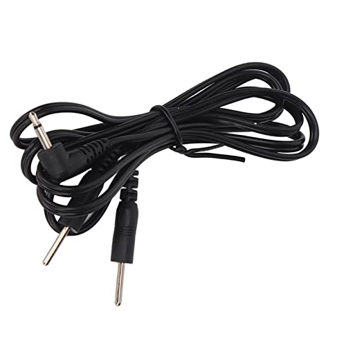 Kadimendium Electrode Wires, Black Promote 3.9ft 2.5mm Electrode Cable Versatile for Digital Treatment Machine