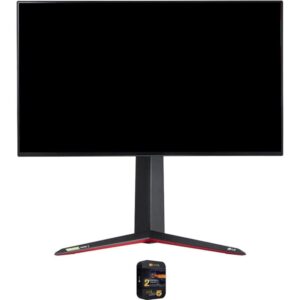 lg 27gn950-b 27 inch ultragear 4k uhd nano ips 1ms 144hz g-sync gaming monitor bundle with 2 yr cps enhanced protection pack