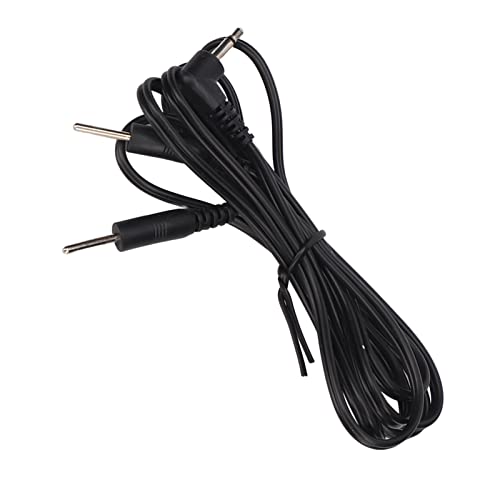 Kadimendium Electrode Wires, Black Promote 3.9ft 2.5mm Electrode Cable Versatile for Digital Treatment Machine