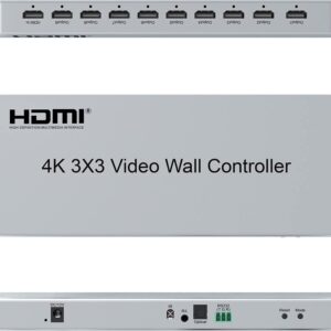 4K 3×3 Video Wall Controller(1x2/1x3/1x4/1x5/1x6/2x1/2x2/2x3/2x4/3x1/3x2/3x3/3x4/4x1/4x2/4x3/4x4) 4 TV Splicing Display Support 3840x2160/30Hz