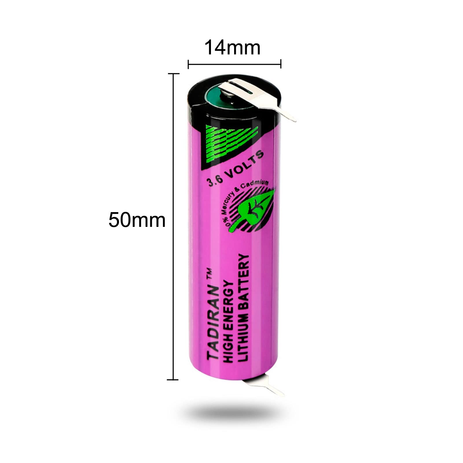 POWCAMAH 8 Pack TL-5903 3.6V AA Lithium Battery with Tabs 2400mAh for Tadiran TL-5903 Siemens S7-400 6ES7971-0BA00