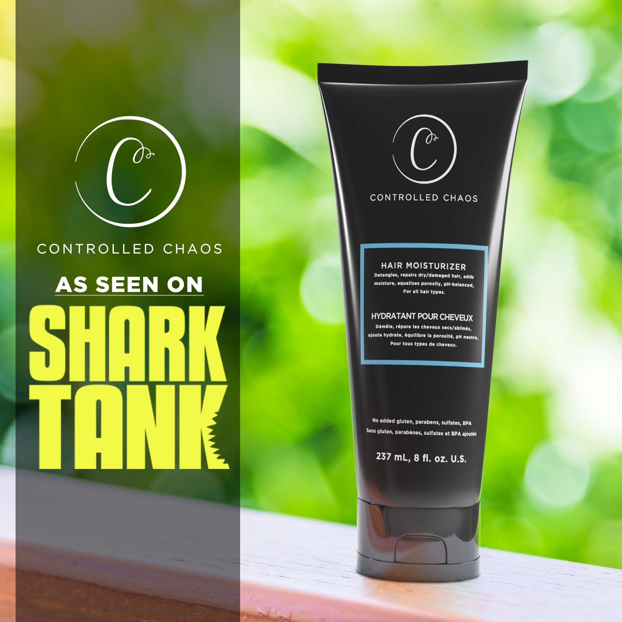 Controlled Chaos As Seen on Shark Tank 8 oz Hair Cleanser & Moisturizing Hair Conditioner Bundle Package - Ultra Stimulating Leave In Conditioner & Sulfate Free Scalp Cleanser for Men & Women