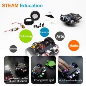 BBC Micro:Bit V2 Development Board Starter Kit and Micro bit V2 STEM Robotic for Kids