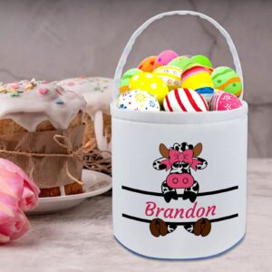 Personalized Easter Baskets for Girls Boys Custom Easter Basket tag with Name Customizable Easter Basket