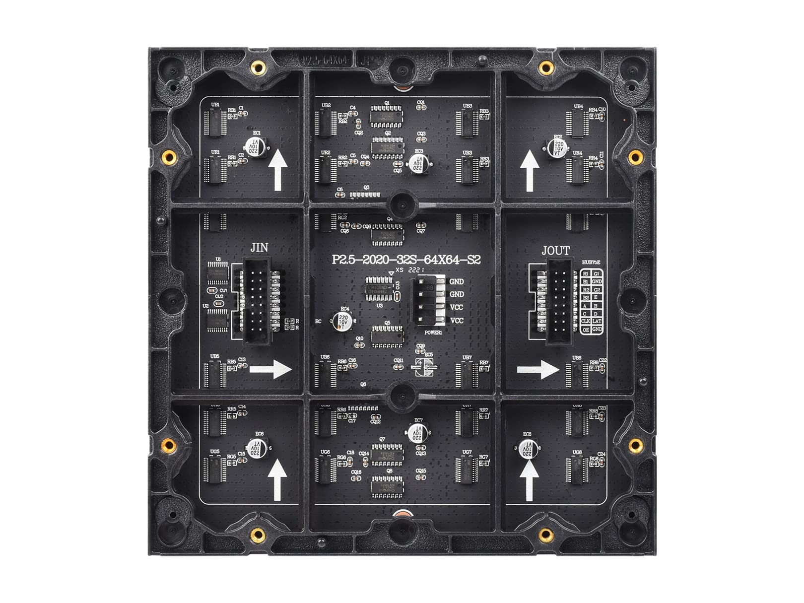 Full-Color RGB LED Matrix Panel for Raspberry Pi 4B+ 4B 3B+ 3B 2B+ Zero W WH Pico ESP32 Ardui 2.5mm Pitch 64×64 Pixels Adjustable Brightness