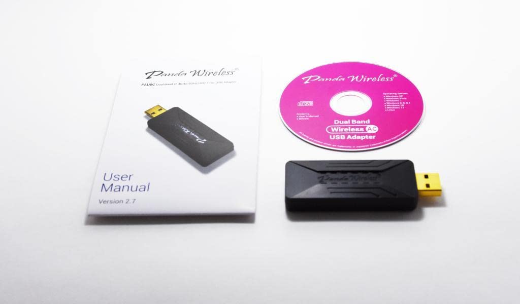 Panda Wireless® PAU0C AC1200 Dual Band Wireless-AC USB Adapter - Windows 7/8/10/11/2019/2022, Chrome OS, Zorin, MXLinux, Mint, Ubuntu, Fedora, openSUSE, Rocky, Lubuntu, Kali Linux and Raspbian