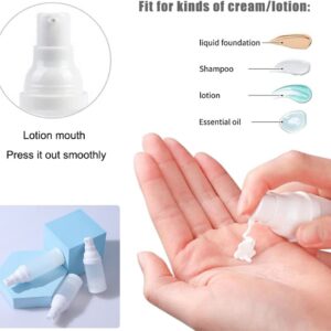 6PCS 50ml/1.6oz Empty Frosted Clear Airless Cosmetic Lotion Pump Bottles Refillable Travel Makeup Cream Foundation Container Dispenser Storage Vials for Liquid foundation Essential oil Shampoo