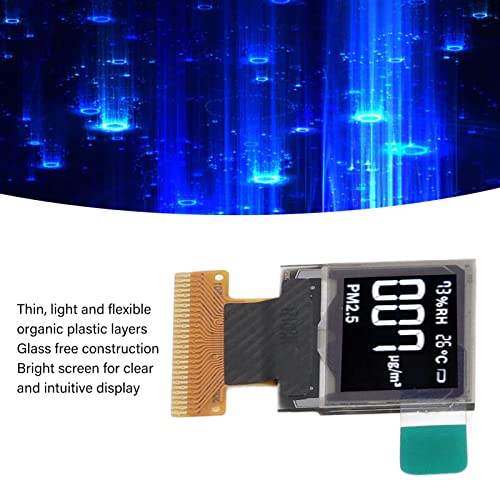 28PIN LCD Display Screen, 64x48 4Pcs Bright 0.66in Glass Free Construction 28PIN Organic Light Emitting Diode Display for DIY