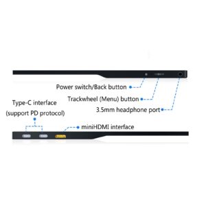 DFZ Portable Monitor, 15.6 Inch Full HD 1920 X 1080 IPS Screen, Monitor with USB HDMI Built-in Speakers Monitor for Laptop Ones