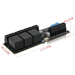 LILYGO T-SimHat Expansion Board with CAN RS485 3-Way Relay DHT11 INA219 QMI8658 Compatible with T-SIM7000G TTGO Development Board (Pin Solder Version)