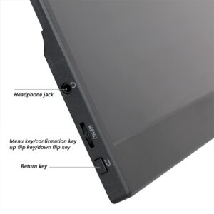 Serchou 13.3-inch Ultra-Thin Portable Monitor External Expansion of The Same Screen IPS HD Display, Built-in Dual Speakers