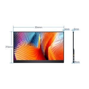 DFZ Portable Monitor, 15.6 Inch Full HD 1920 X 1080 IPS Screen, Monitor with USB HDMI Built-in Speakers Monitor for Laptop Ones