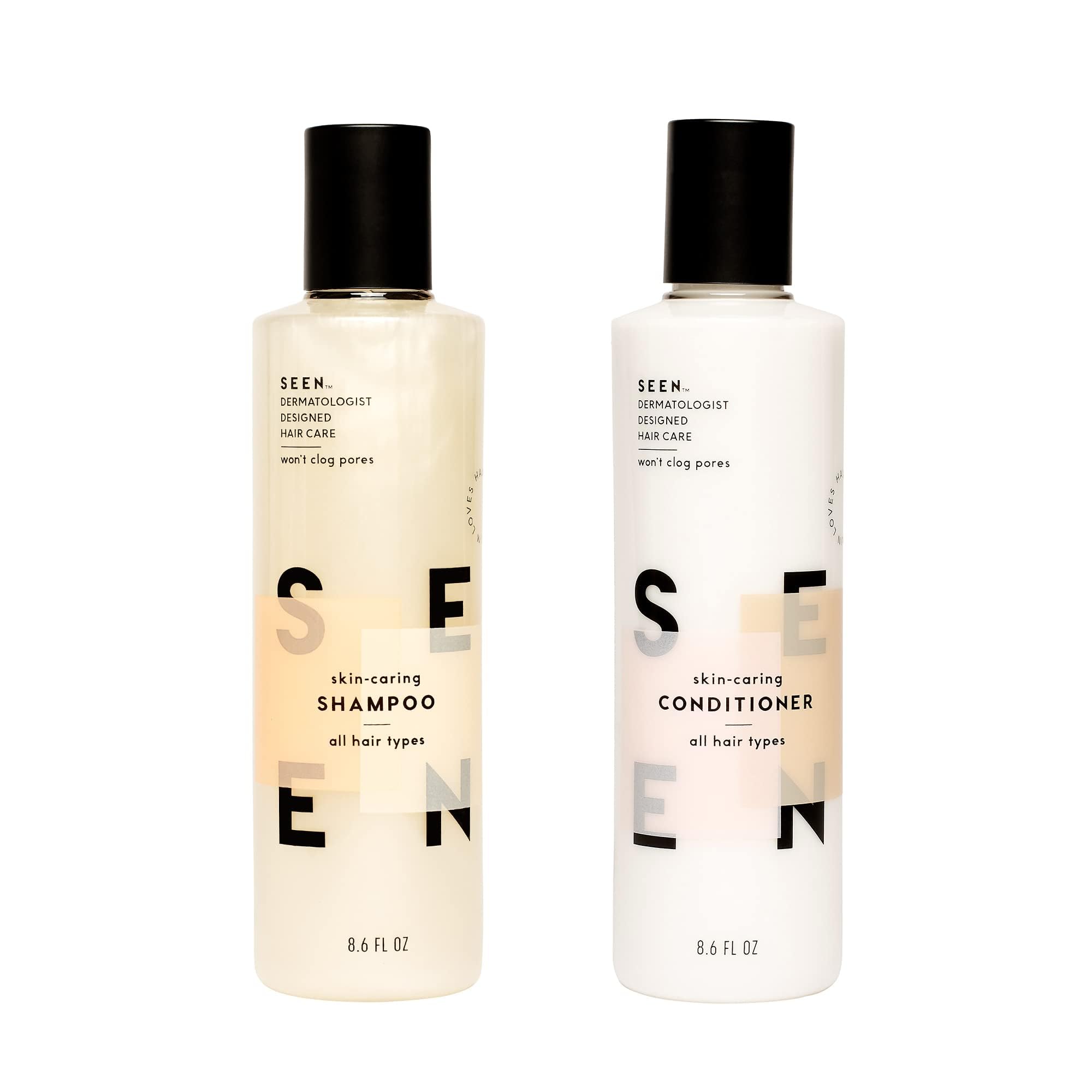 SEEN Shampoo & Conditioner- Non-Comedogenic & Sulfate-Free Hair Shampoo & Conditioner- Safe for Sensitive Skin