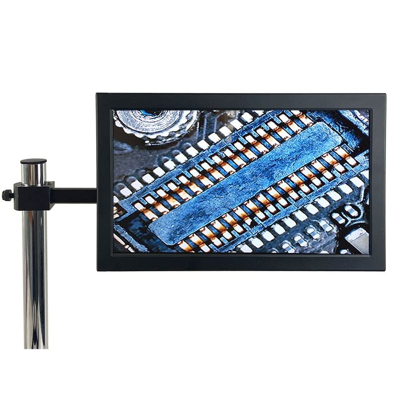 HDMI VGA Industrial Monitor 11.6 Inch LCD IPS Displayer Monitor + 33mm 25mm Stand Holder for Stereo Microscope Video Microscope (Color : LCD with 25mm Arm)