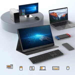 15.6-inch Ultra-Thin Touch HDR HD Portable Monitor 1080P, Support The Connection of Computer/Cell Phone/Game Machine/Keyboard/Mouse