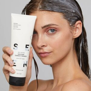 SEEN Shampoo & Deeper Conditioner, Fragrance Free -Non-Comedogenic & Sulfate-Free Hair Shampoo & Conditioner- Safe for Sensitive, Eczema Prone Skin