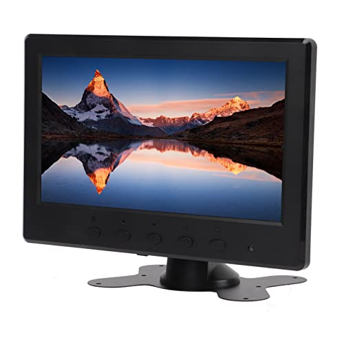 LED Color Video Monitor, HD Media Interface 7 Inch TFT LED Display VGA AV Monitor BNC USB DCIn Remote Control for Laptop PC Home