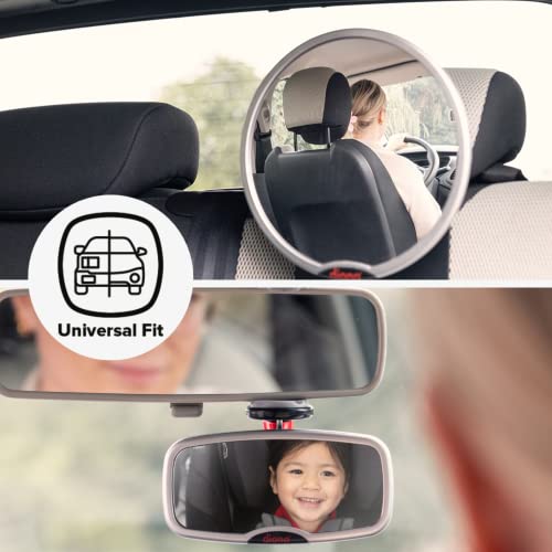 Diono Baby Car Mirror 4 Pack, Includes Safety Car Seat Mirror for Rear Facing Infant & See Me Too Rear View Baby Mirror Both Fully Adjustable with Wide Crystal Clear View, Shatterproof,