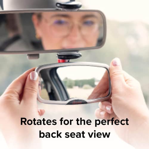 Diono Baby Car Mirror 4 Pack, Includes Safety Car Seat Mirror for Rear Facing Infant & See Me Too Rear View Baby Mirror Both Fully Adjustable with Wide Crystal Clear View, Shatterproof,