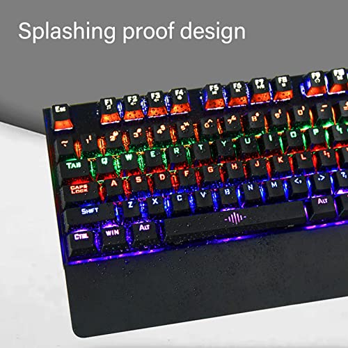 Hosi Blue Switch Mechanical Keyboard, 87-Key Gaming Keyboard RGB Cool Looking for a Gaming Room for The Office