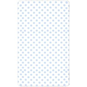 Polka Dots Themed Fitted Crib Sheet,Standard Crib Mattress Fitted Sheet Toddler Bed Mattress Sheets-Baby Crib Sheets for Girl or Boy,28“ x52“,Pale Blue and White