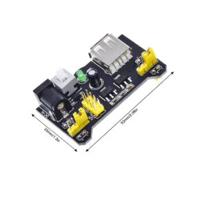 MB-102 Solderless Breadboard 830 Tie Points Protoboard PCB Board with Power Supply Module Multicolored Cable for Arduino DIY Electronics