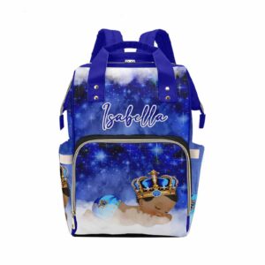 M YESCUSTOM Personalized Name Diaper Bag for Women Custom Starry Sky Nursing Baby Backpack for Shower Gift