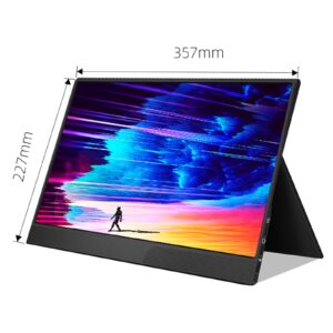 15.6-inch Narrow Edge Large Screen Monitor IPS Screen Wide Viewing Angle HD Monitor, Cell Phone/Computer External Expansion Screen (Color : Blue)