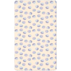 Polka Dot Themed Fitted Mini Crib Sheets,Portable Mini Crib Sheets Toddler Bed Mattress Sheets-Crib Mattress Sheet or Toddler Bed Sheet,24“ x38“,Multicolor