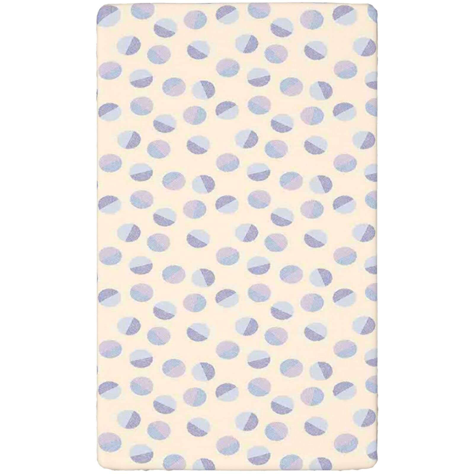 Polka Dot Themed Fitted Mini Crib Sheets,Portable Mini Crib Sheets Toddler Bed Mattress Sheets-Crib Mattress Sheet or Toddler Bed Sheet,24“ x38“,Multicolor