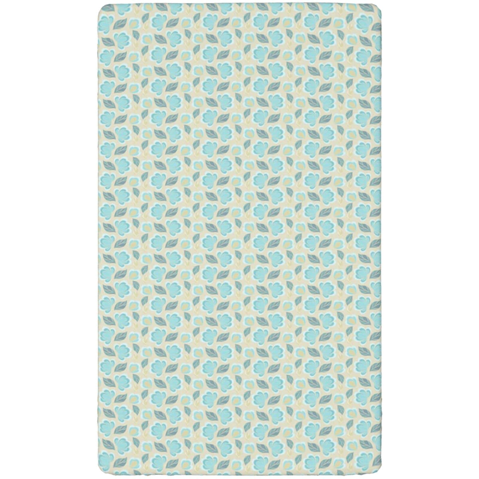 Pastel Themed Fitted Crib Sheet,Standard Crib Mattress Fitted Sheet Ultra Soft Material-Baby Sheet for Boys Girls,28“ x52“,Pale Tan Blue Grey