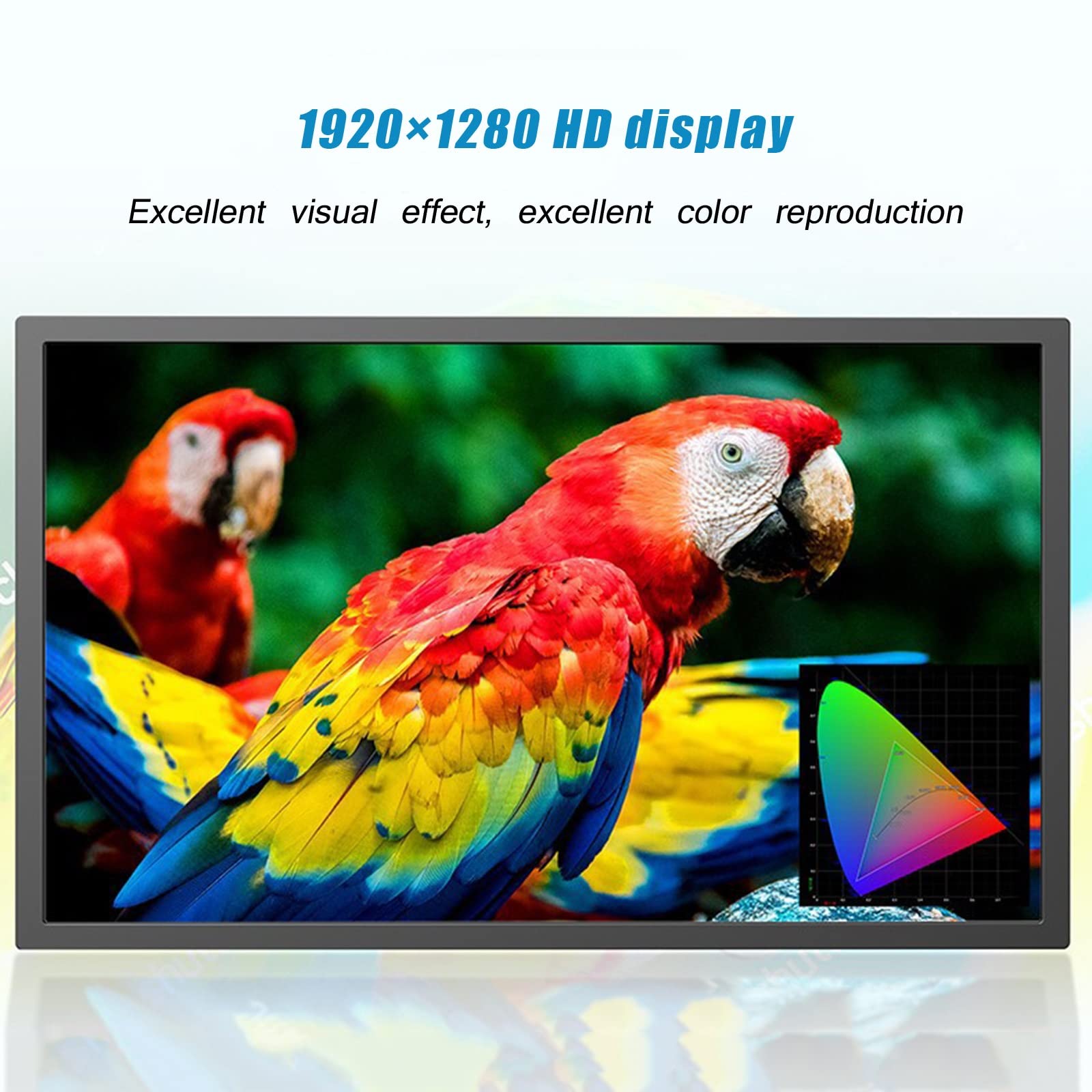 Serchou Narrow-Edge Portable Display Type-C/HDMI Interface External Expansion Screen, 10.5-inch 1080P HD Display