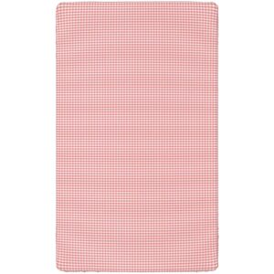 Pink Gingham Themed Fitted Crib Sheet,Standard Crib Mattress Fitted Sheet Soft and Breathable Bed Sheets-Great for Boy or Girl Room or Nursery,28“ x52“,Blush Dried Rose