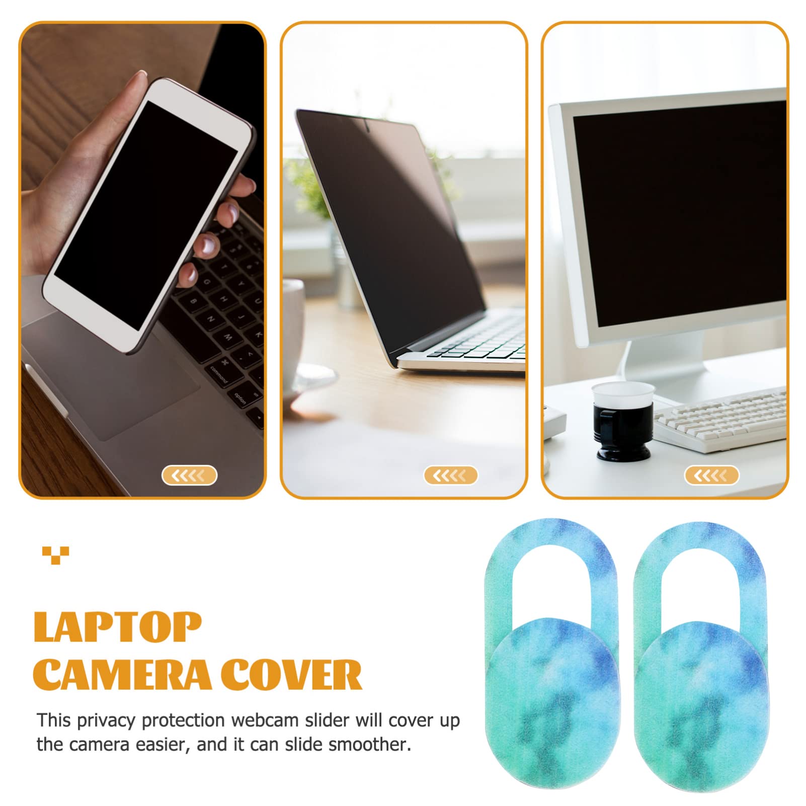 Mobestech 4pcs Colorful Privacy Cover Computer Camera Cover Slide Webcam Cover Slide Laptop Privacy Camera Cover Webcam Cover for Laptop Web Camera Cover Laptop Camera Cover