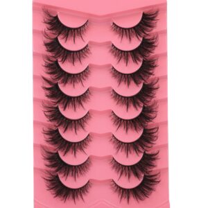 mink lashes fluffy fairy cat eye lashes wispy false eyelashes pack 18mm natural false lashes that look like extensions 8 pairs by ruairie