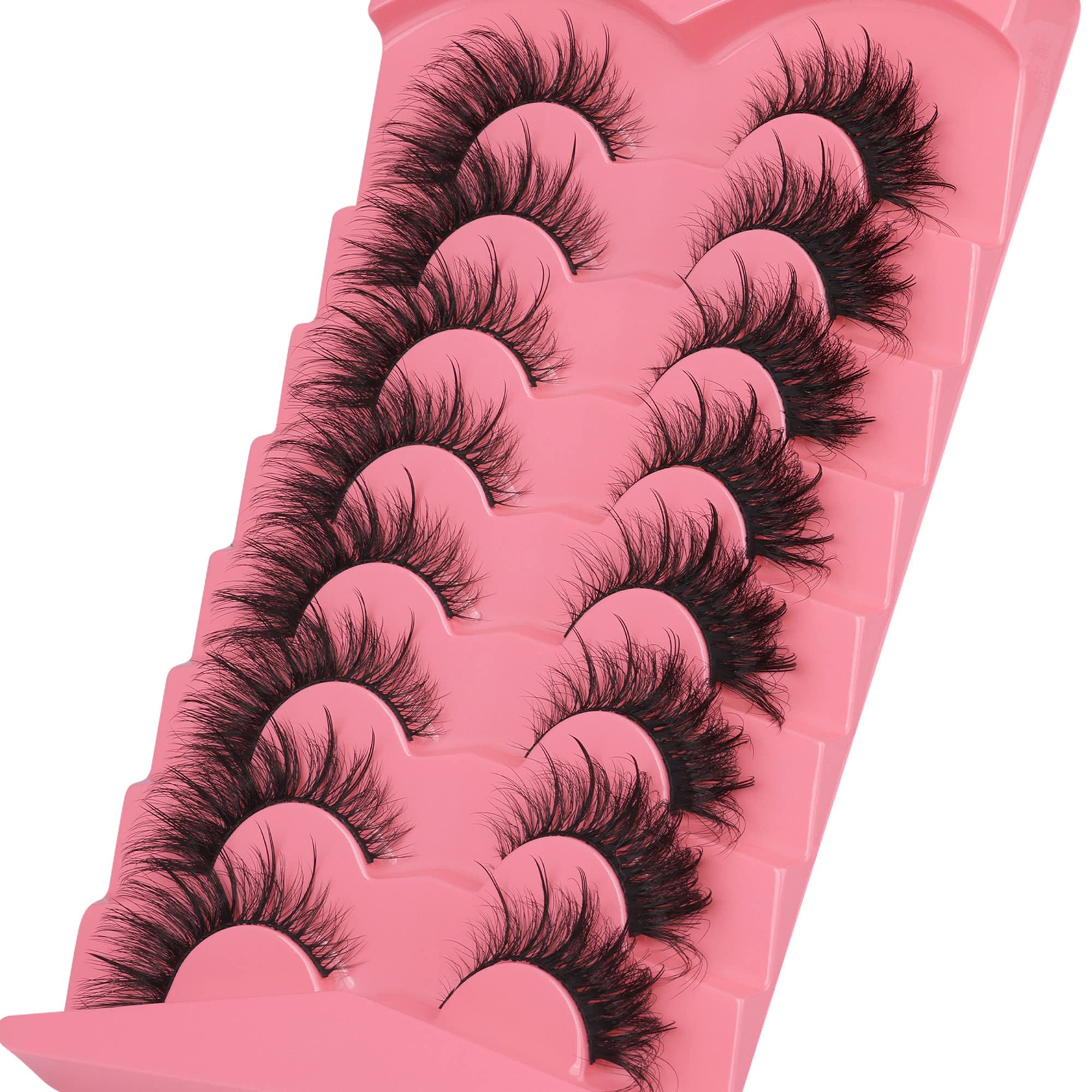 Mink Lashes Fluffy Fairy Cat Eye Lashes Wispy False Eyelashes Pack 18MM Natural False Lashes that Look Like Extensions 8 Pairs by Ruairie