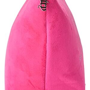 Juicy Couture Women's Cosmetics Bag - Travel Makeup and Toiletries Top Zip Wedge Pouch, Size One Size, Magenta