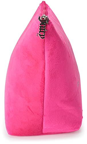 Juicy Couture Women's Cosmetics Bag - Travel Makeup and Toiletries Top Zip Wedge Pouch, Size One Size, Magenta