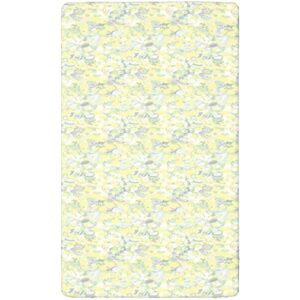 Pastel Themed Fitted Crib Sheet,Standard Crib Mattress Fitted Sheet Ultra Soft Material-Great for Boy or Girl Room or Nursery,28“ x52“,Pastel Yellow and Multicolor