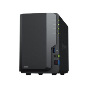 synology ds223 2-bay diskstation nas (realtek rtd1619b quad-core 2gb ram 1xrj-45 1gbe lan port) 8tb bundle with 2 x 4tb seagate ironwolf nas hdds