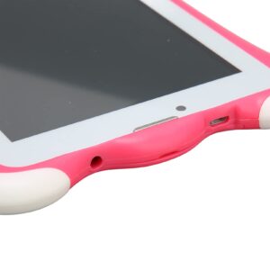 Kids Tablet, MTK6582 128GB Expandable Pink 7 Inch 1280x800 Toddler Tablet for Play (US Plug)