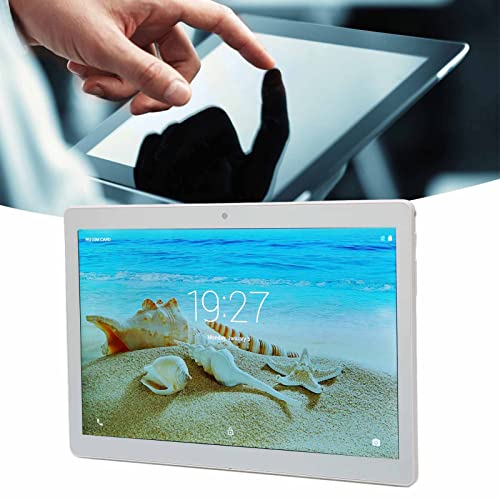 Qinlorgo Tablet PC, Dual Cards Dual Standby 10inch 1960x1080 IPS AC100-240V 10in HD Tablet with Metal Shell for Android11 for Video for Gaming (US Plug)