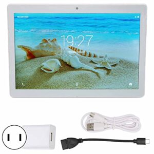 Qinlorgo Tablet PC, Dual Cards Dual Standby 10inch 1960x1080 IPS AC100-240V 10in HD Tablet with Metal Shell for Android11 for Video for Gaming (US Plug)