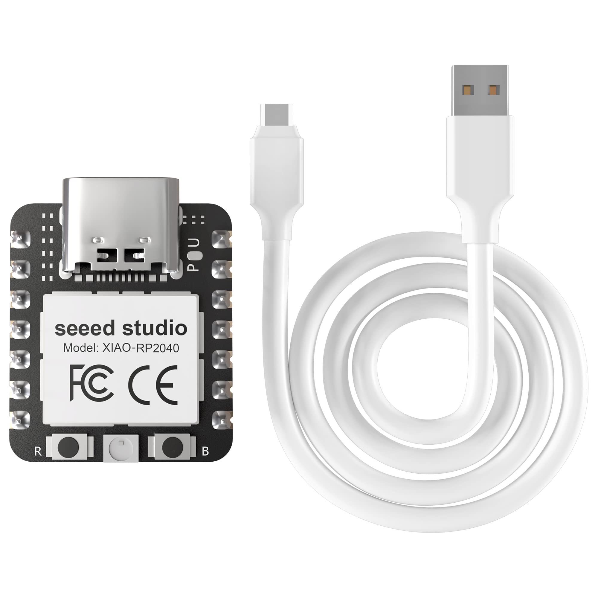 Seeed Studio XIAO RP2040 Pre-Soldered with USB to USB-C Cable - Supports C, Arduino, MicroPython and CircuitPython