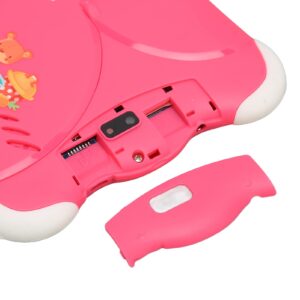 Kids Tablet, MTK6582 128GB Expandable Pink 7 Inch 1280x800 Toddler Tablet for Play (US Plug)