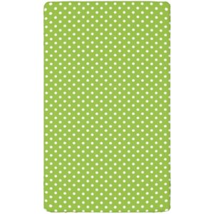 Polka Dots Themed Fitted Crib Sheet,Standard Crib Mattress Fitted Sheet Ultra Soft Material-Crib Mattress Sheet or Toddler Bed Sheet,28“ x52“,Lime Green and White