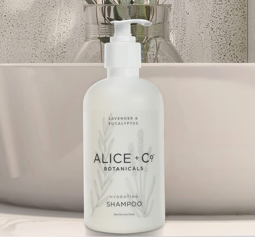 Alice + Co. Shampoo & Conditioner - Fairfield by Marriott - TownePlace - SpringHill - Hotel Bath Amenities - Lavender & Eucalyptus - 8.5 oz Bottles - Hair Care Set